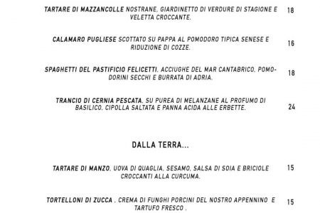 I nostri fuori menu di questa settimana solo alla LUNA ROSSA DI PALATA PEPOLI 05…